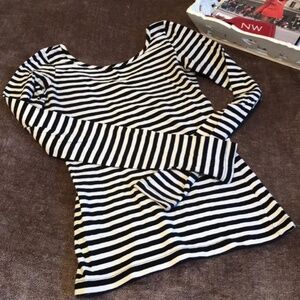 PH8 Black & White long sleeved top with scoop neck